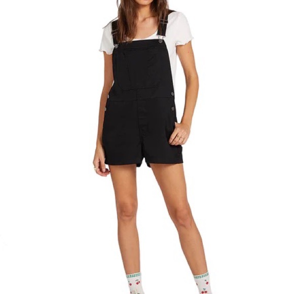 NWT! Volcom Frochickie Overalls Short Black XL - Picture 3 of 16